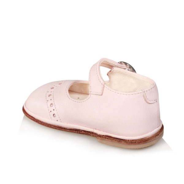 Ballerine Brogue rosa con cinturino