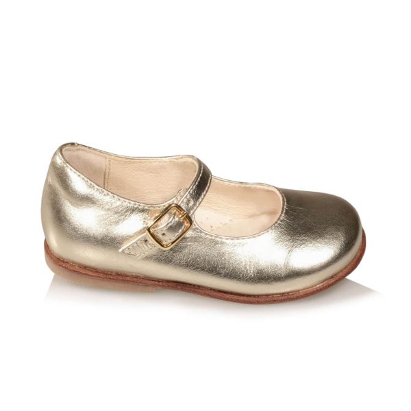 Mary Jane da bambina color oro lucido