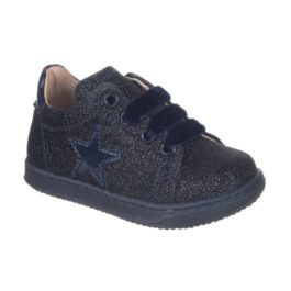 Sneaker da bambina con glitter rossi - 100% Made In Italy