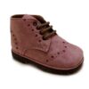 Scarpe derby brogue per bambini rosa