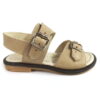 Sandalo da bambini in vitello beige