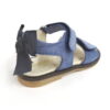 Sandalo blu da bambina in vitello stars