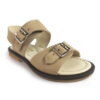 Sandalo da bambini in vitello beige