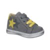 Sneaker da bambino nabuk color cenere e giallo