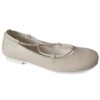 Ballerina in vitello beige da bambina
