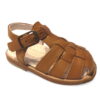 Sandalo ragnetto cuoio con fibbia