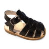 Sandalo ragnetto nero con fibbia