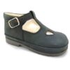 Scarpa da bambino in vitello blu con due occhi