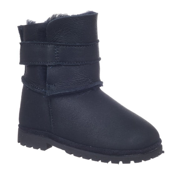 Stivaletto in montone blu