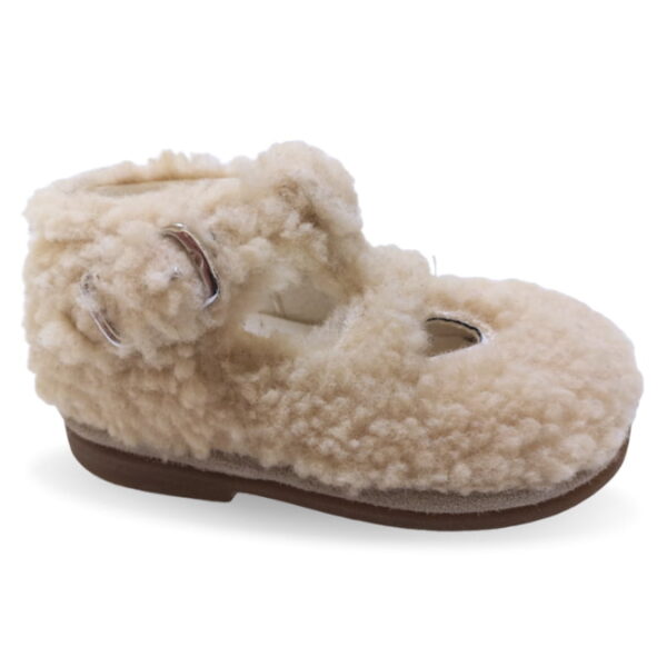 Scarpe da bambina con occhietti - Pelliccia
